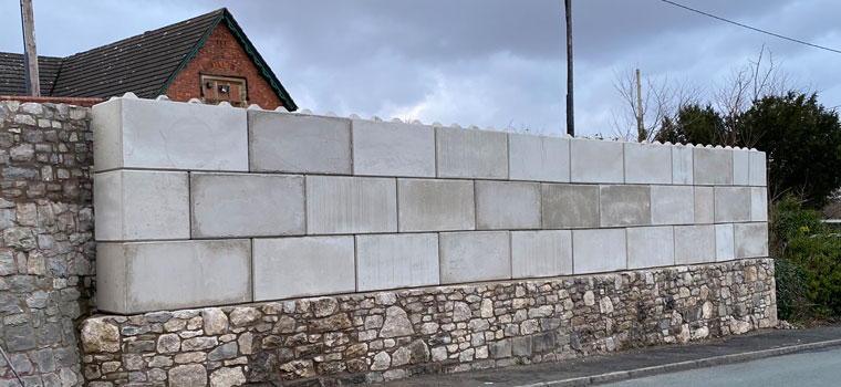 New brick wall in Flintshire