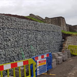 Finished Gabions with barriers across